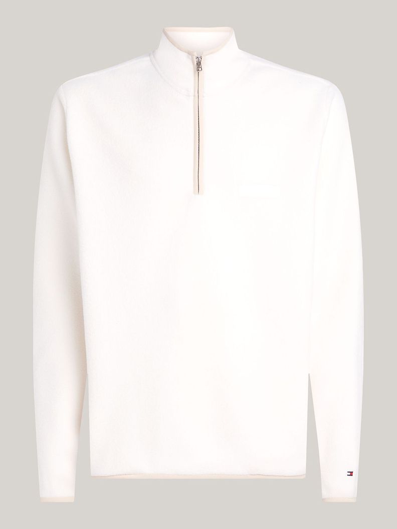 Polerón Cuello Y Media Cremallera Blanco Tommy Hilfiger-4