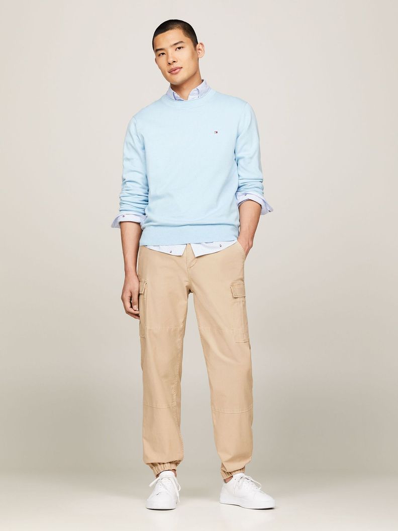 Sweater Punto Mouliné C-Neck Azul Tommy Hilfiger-1