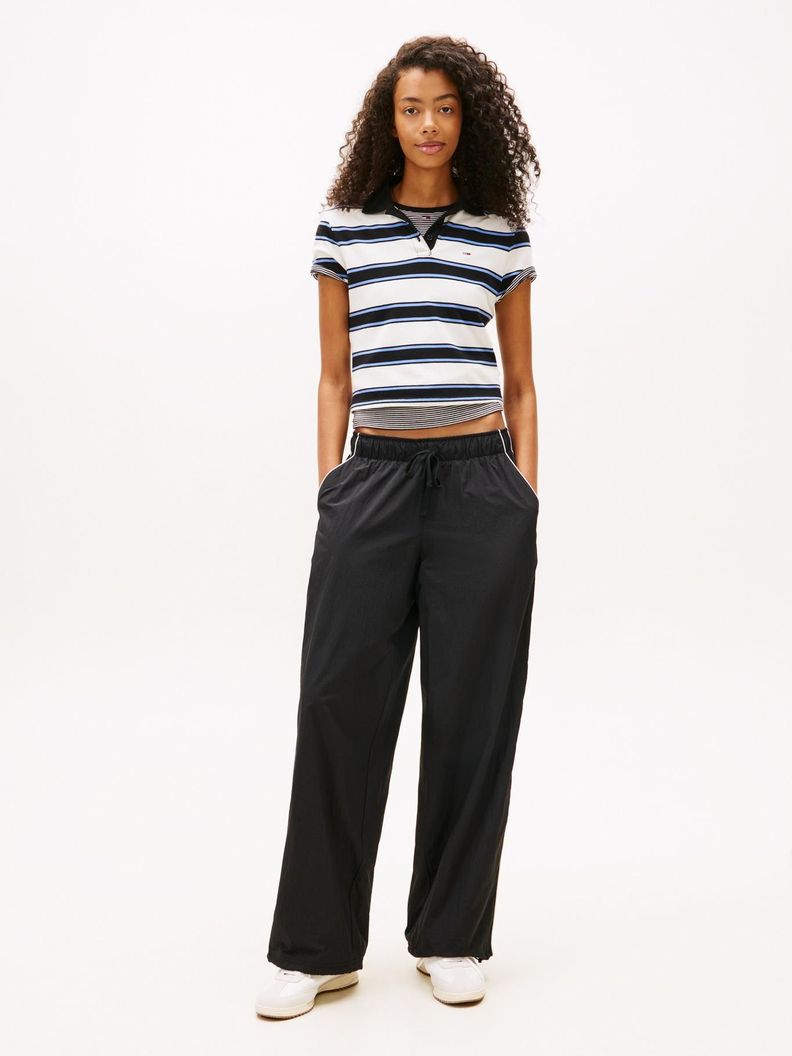Pantalón Wide Track Con Logo