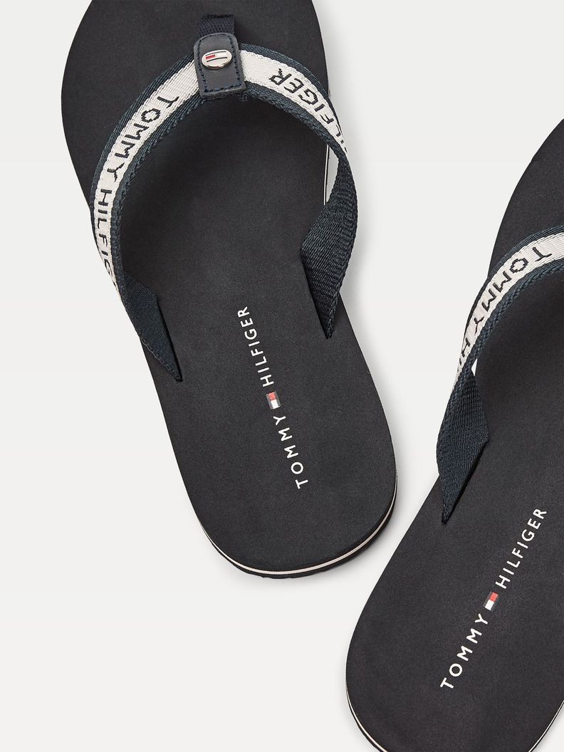 Sandalias Planas Con Logo Azul Tommy Hilfiger-1