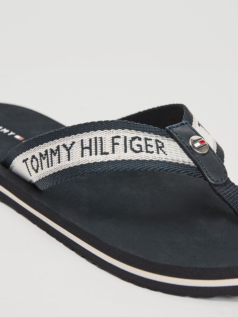 Sandalias Planas Con Logo Azul Tommy Hilfiger-2