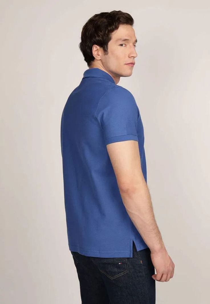 Polo Vertical Logo Corte Regular Azul Tommy Hilfiger-2