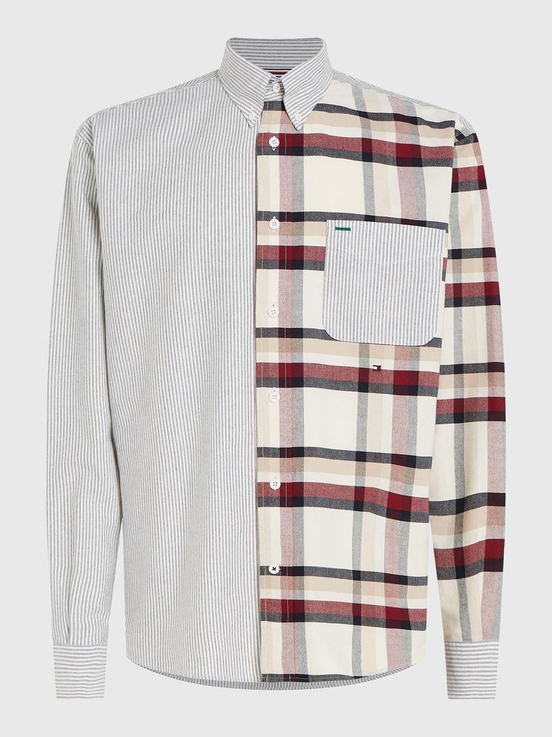 Camisa Global Stripe Blockin Blanco Tommy Hilfiger-4