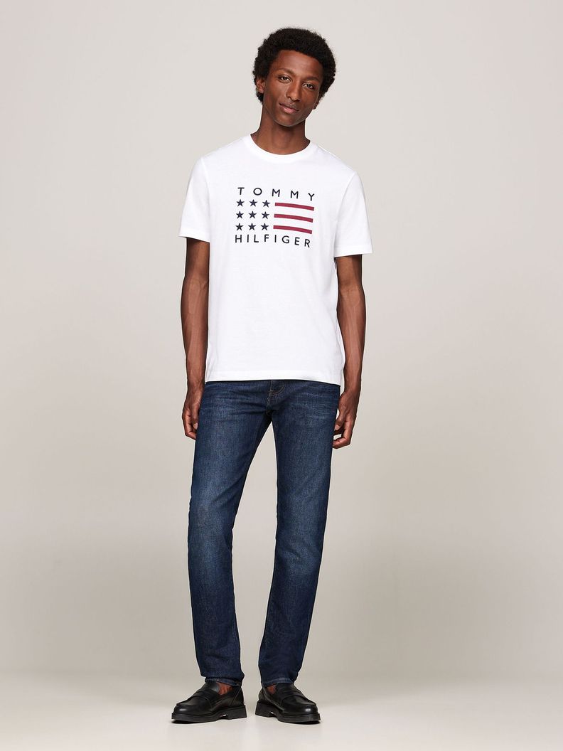 Polera Con Logo Gráfico Blanco Tommy Hilfiger-1