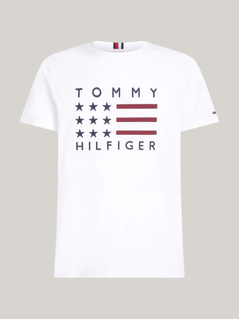 Polera Con Logo Gráfico Blanco Tommy Hilfiger-4