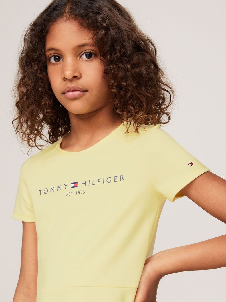 Vestido Essential Con Logo Amarillo Tommy Hilfiger-2