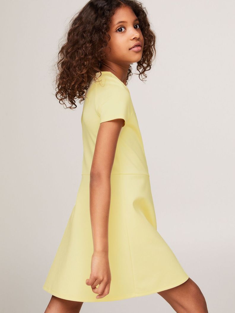 Vestido Essential Con Logo Amarillo Tommy Hilfiger-3