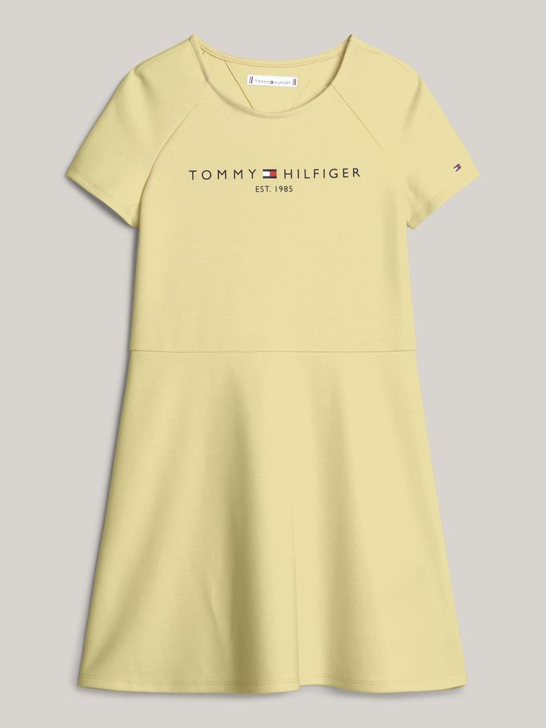 Vestido Essential Con Logo Amarillo Tommy Hilfiger-4