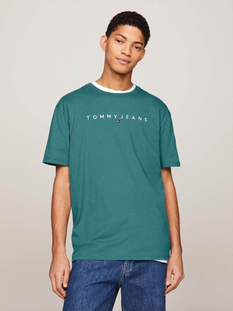 Polera Regular Logo Verde Tommy Jeans-0