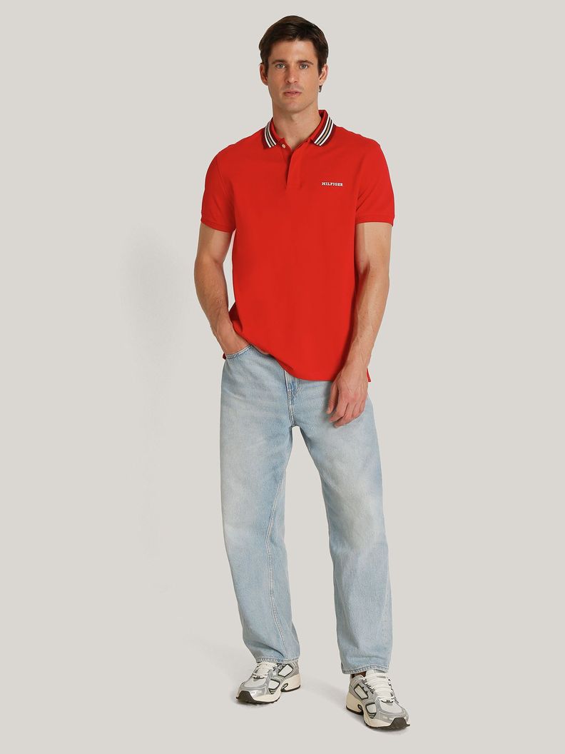 Polo Con Cuello Contraste Regular Rojo Tommy Hilfiger-1