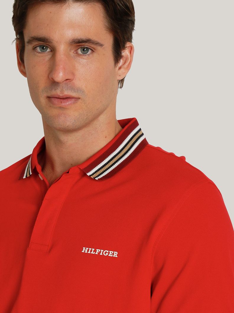 Polo Con Cuello Contraste Regular Rojo Tommy Hilfiger-3