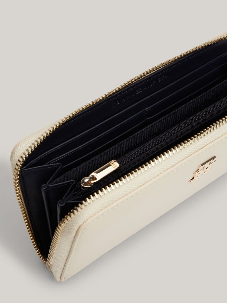 Billetera Chic Grande Con Cierre Beige Tommy Hilfiger-3