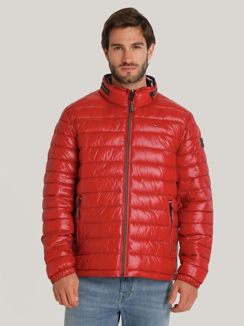 Parka Polished Con Logo Rojo Tommy Hilfiger-0