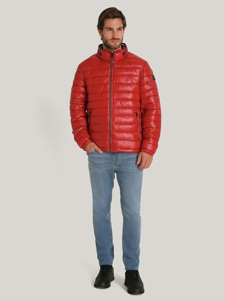 Parka Polished Con Logo Rojo Tommy Hilfiger-1