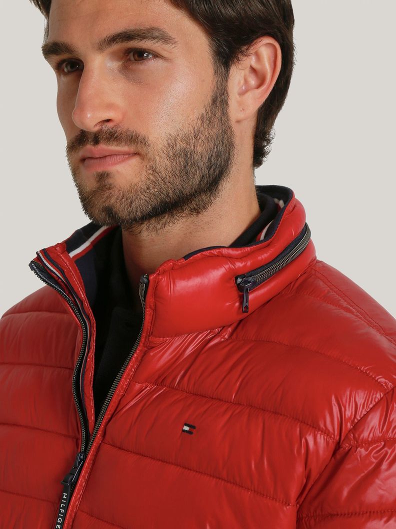 Parka Polished Con Logo Rojo Tommy Hilfiger-3