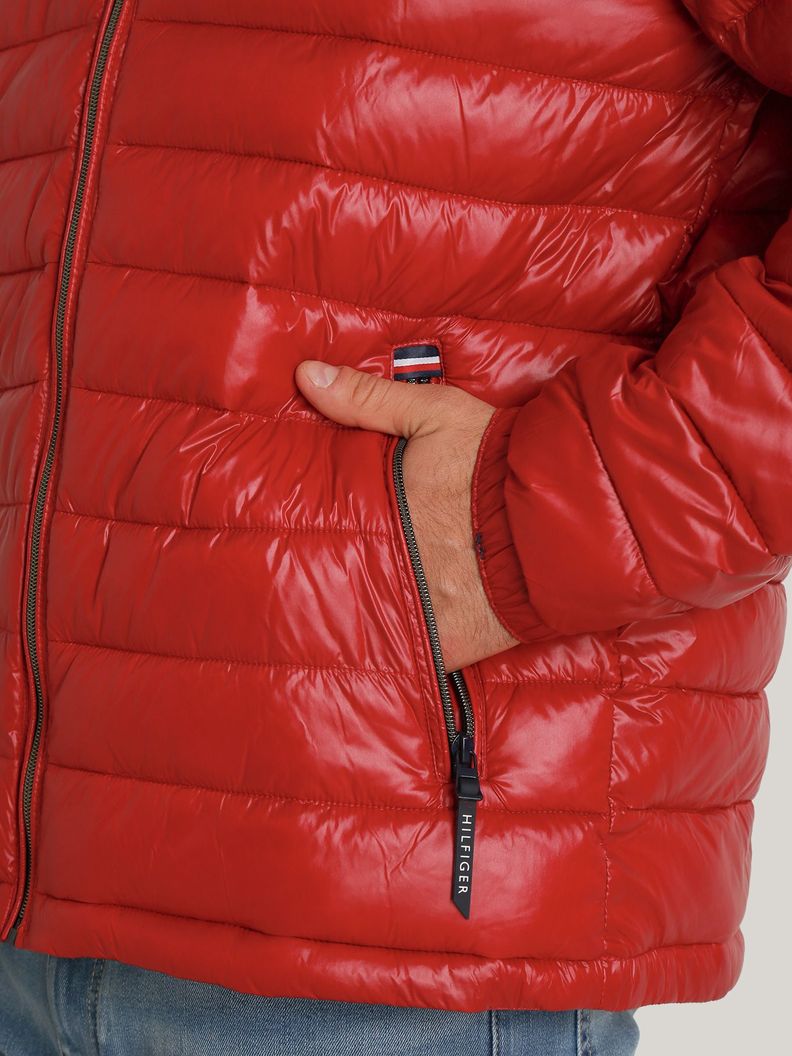 Parka Polished Con Logo Rojo Tommy Hilfiger-4