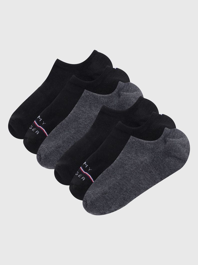 Pack De 6 Calcetines Sport A Rayas Negro Tommy Hilfiger-0