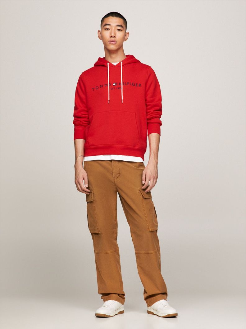 Polerón Hoodie Established Logo Rojo Tommy Hilfiger-1