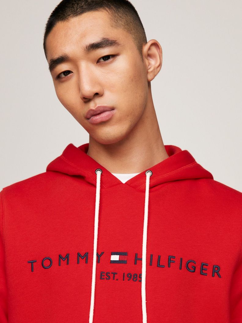 Polerón Hoodie Established Logo Rojo Tommy Hilfiger-3