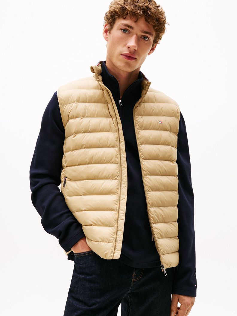 Parka Vest Plegable Repelente Al Agua Beige S