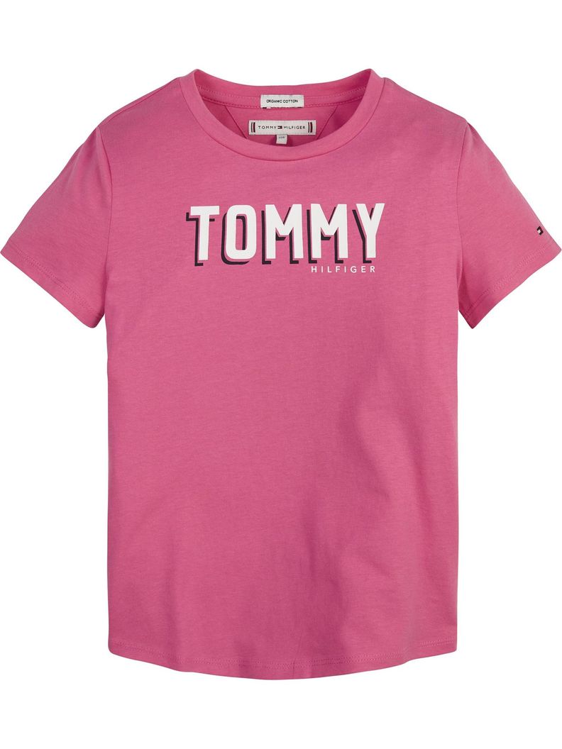 Polera Essential Logo Print Rosado Tommy Hilfiger-0