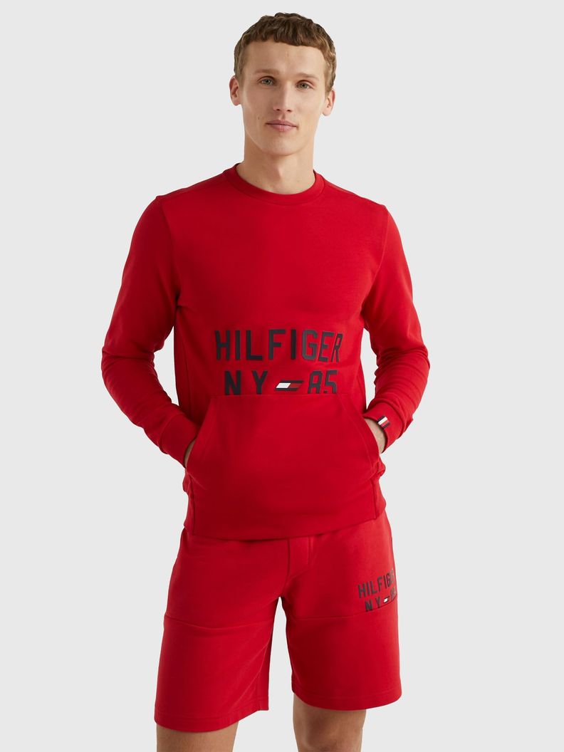 Polerón Con Logo Gráfico Rojo Tommy Hilfiger-0
