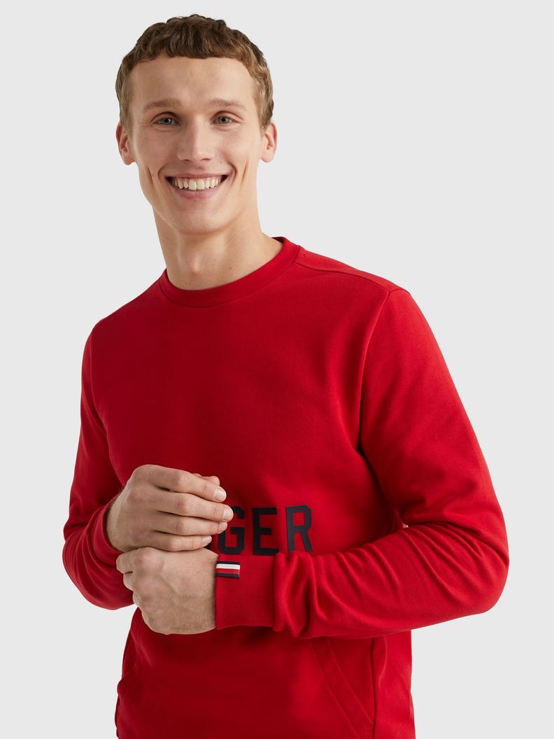 Polerón Con Logo Gráfico Rojo Tommy Hilfiger-3