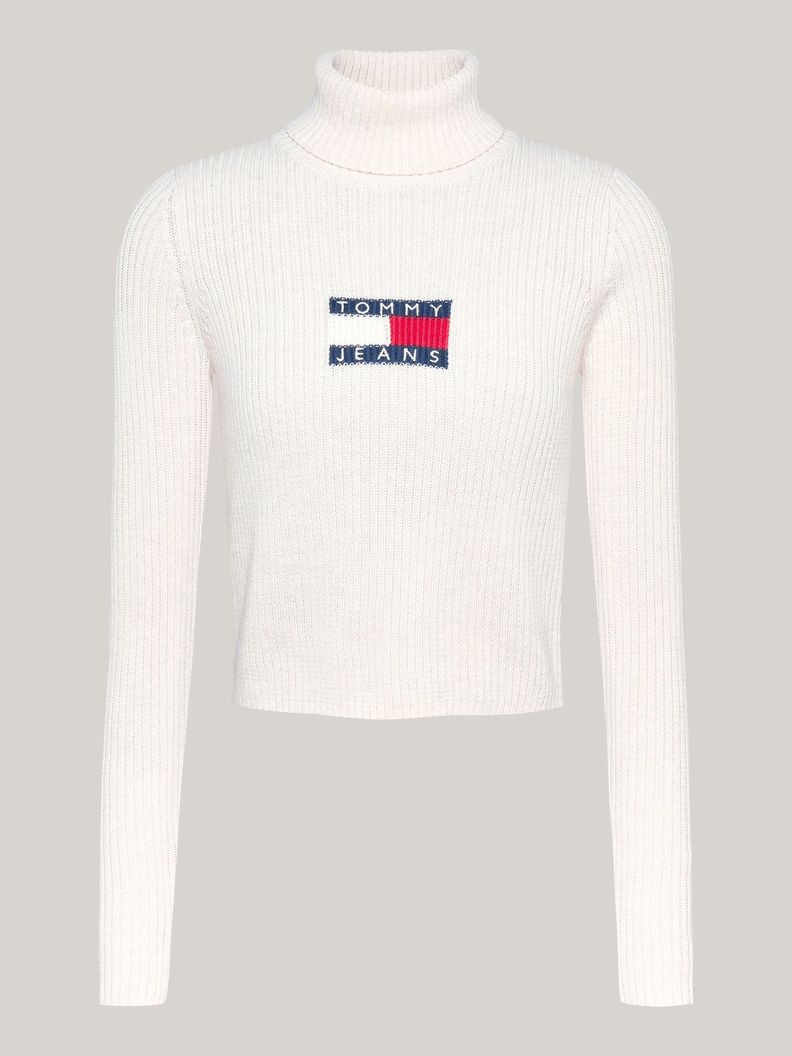 Sweater De Cuello Alto Slim Fit Beige Tommy Hilfiger-4