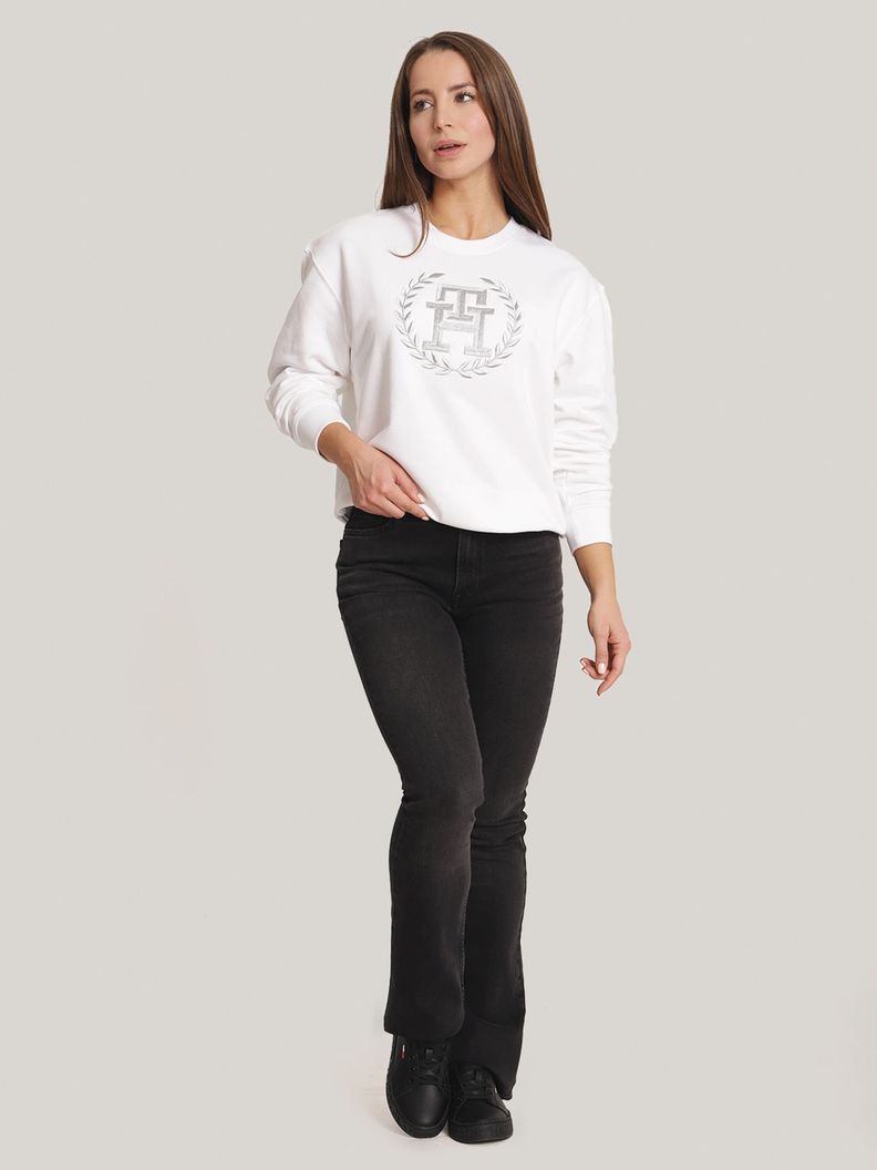 Polerón Con Logo Monogram Blanco Tommy Hilfiger-1
