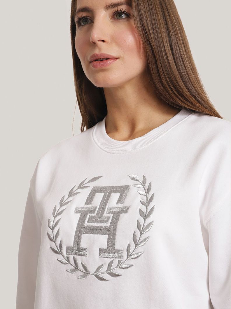 Polerón Con Logo Monogram Blanco Tommy Hilfiger-3