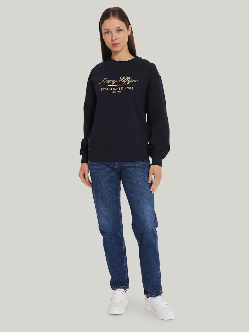 Polerón Script Con Logo Azul Tommy Hilfiger-1
