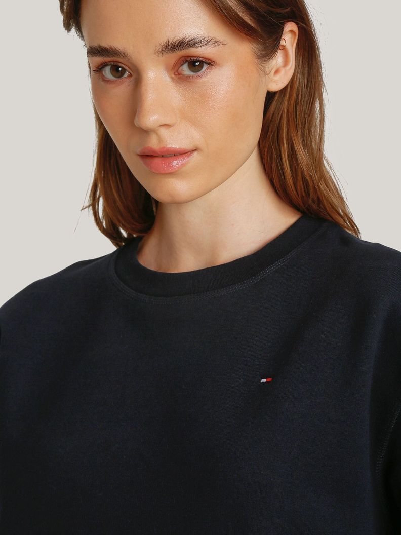 Polerón Solid Con Bandera Bordada Azul Tommy Hilfiger-3