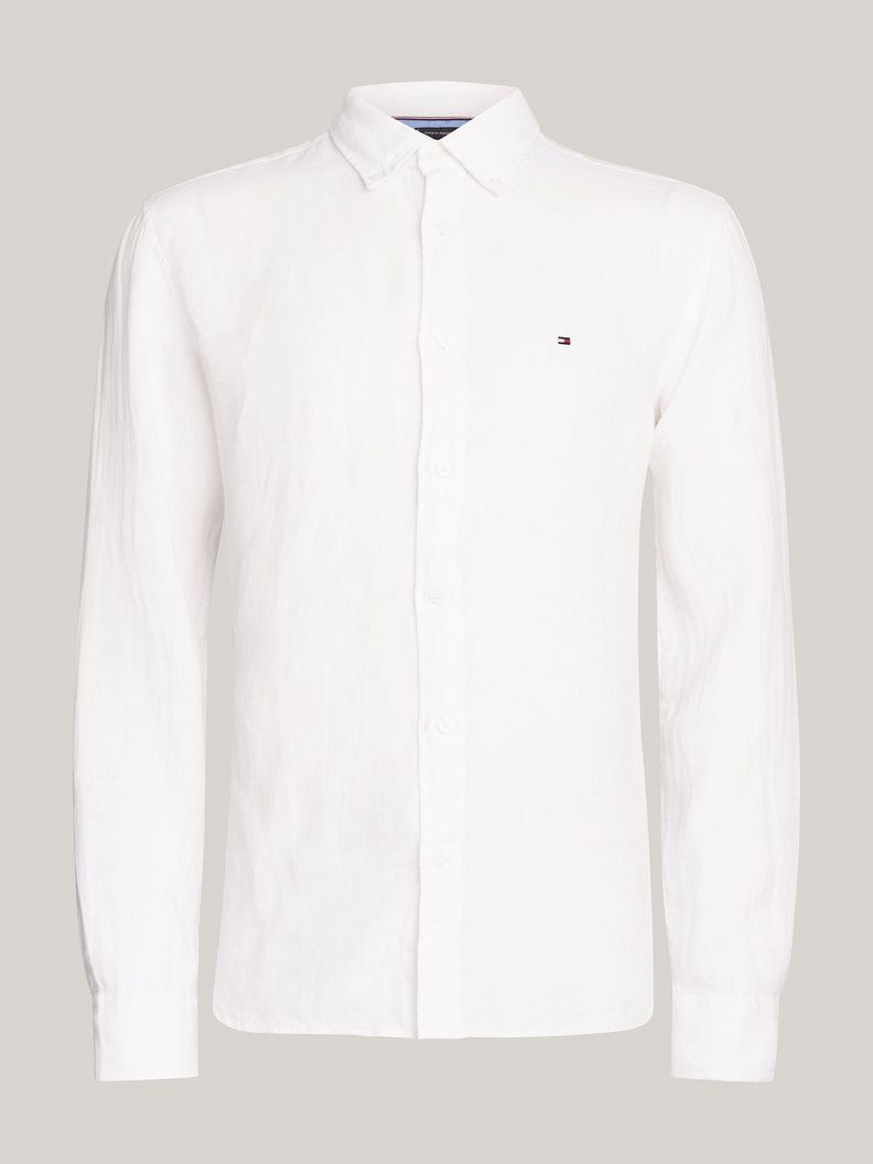 Camisa Lino Pigmentada Blanco Tommy Hilfiger-1