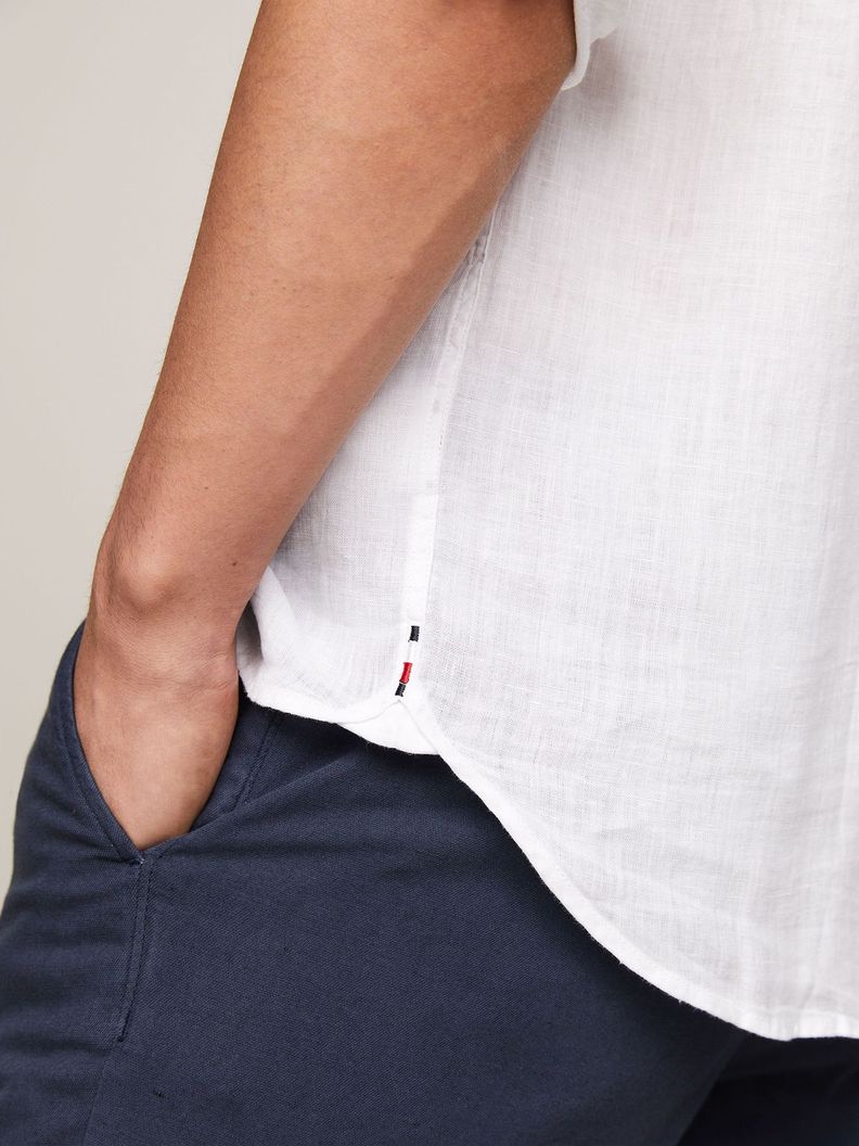 Camisa Lino Pigmentada Blanco Tommy Hilfiger-3