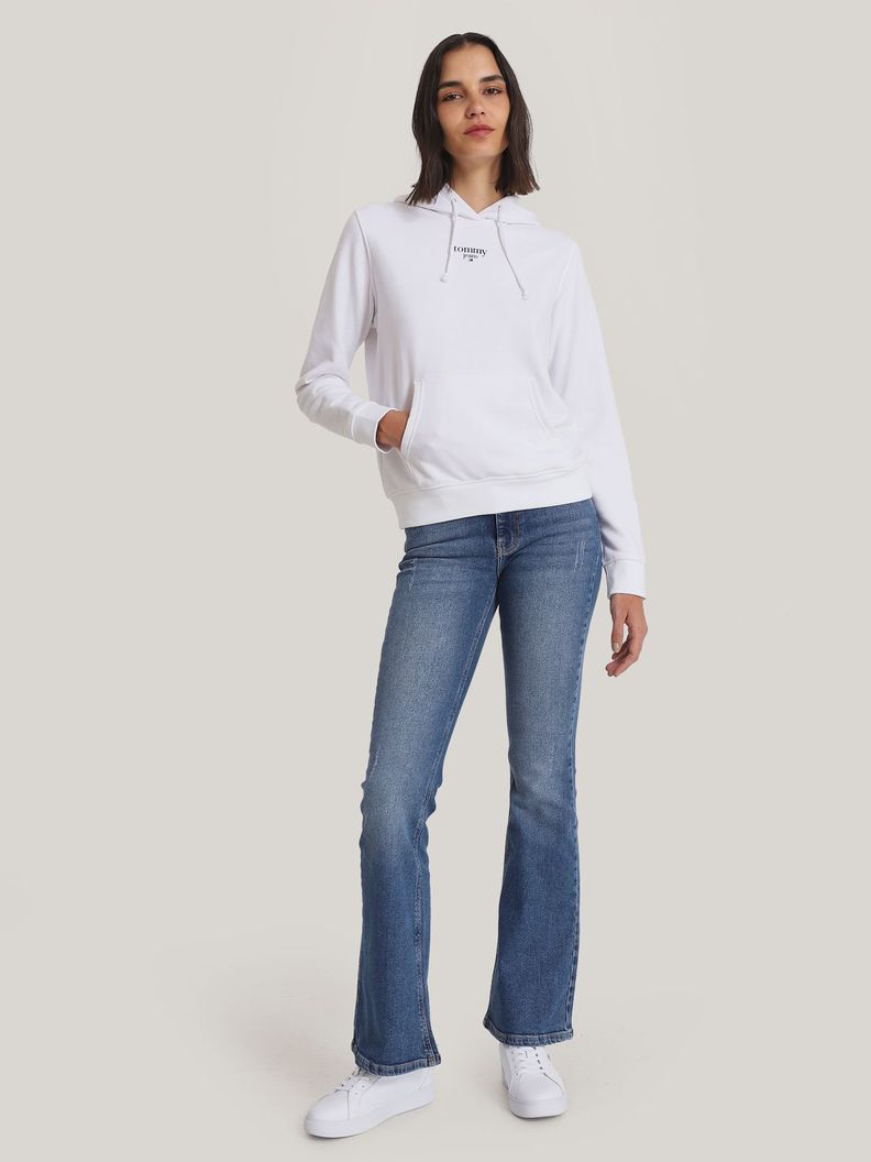Polerón Hoodie Essential Con Logo Blanco Tommy Jeans-1