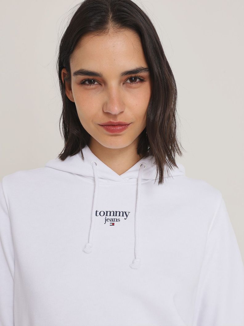 Polerón Hoodie Essential Con Logo Blanco Tommy Jeans-3