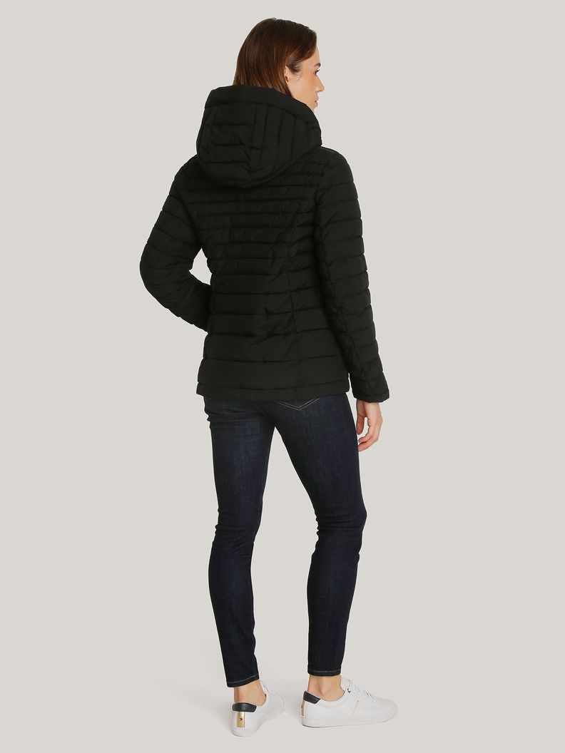 Parka Acolchada Ligera Con Gorro Negro Tommy Hilfiger-2