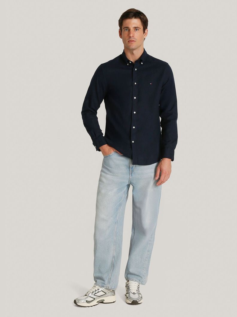 Camisa Herring bone Regular Fit Azul Tommy Hilfiger-1