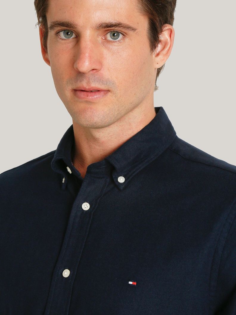 Camisa Herring bone Regular Fit Azul Tommy Hilfiger-3