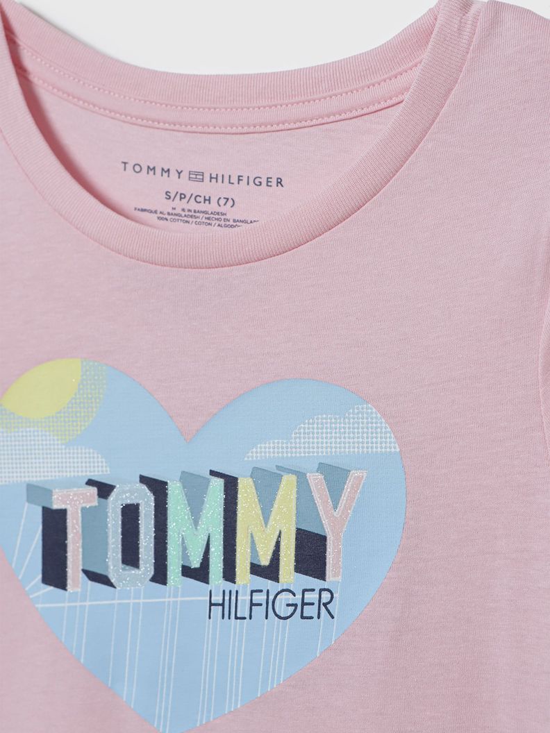 Polera Con Logo Heart Rosado Tommy Hilfiger-2