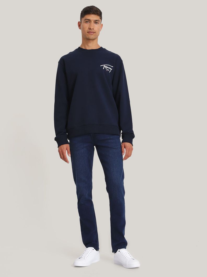 Polerón Con Logo Signature Azul Tommy Jeans-1