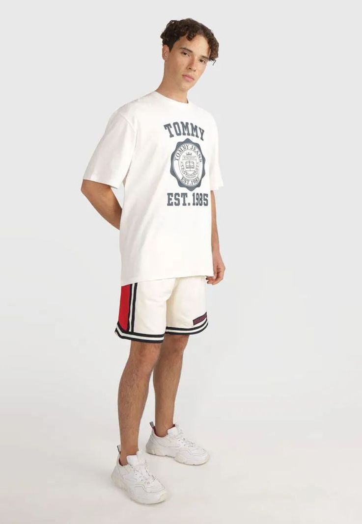 Polera Oversize Crest Varsity Blanco Tommy Jeans-1