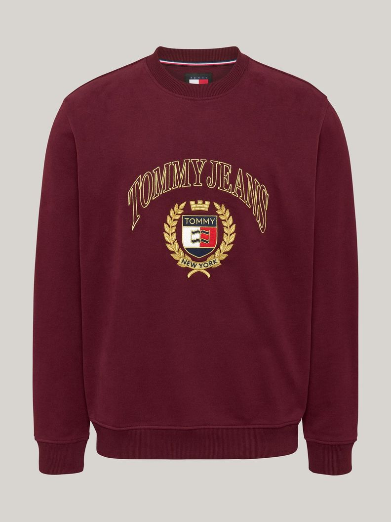 Polerón Preppy Crest Con Logo Burdeo Tommy Hilfiger-4