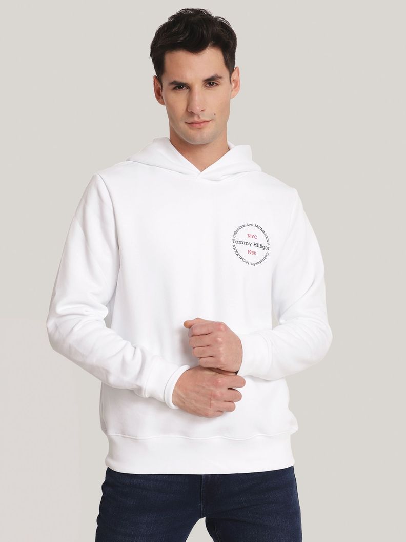 Polerón Hoodie Con Logo Chest Blanco Tommy Hilfiger-0