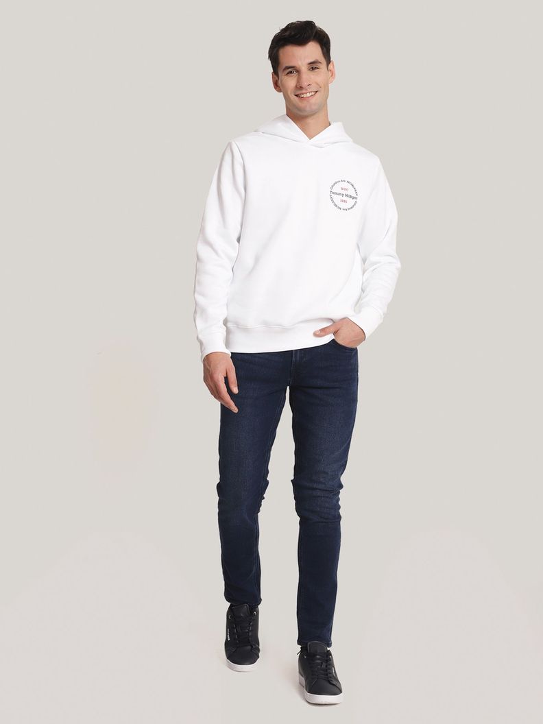 Polerón Hoodie Con Logo Chest Blanco Tommy Hilfiger-1