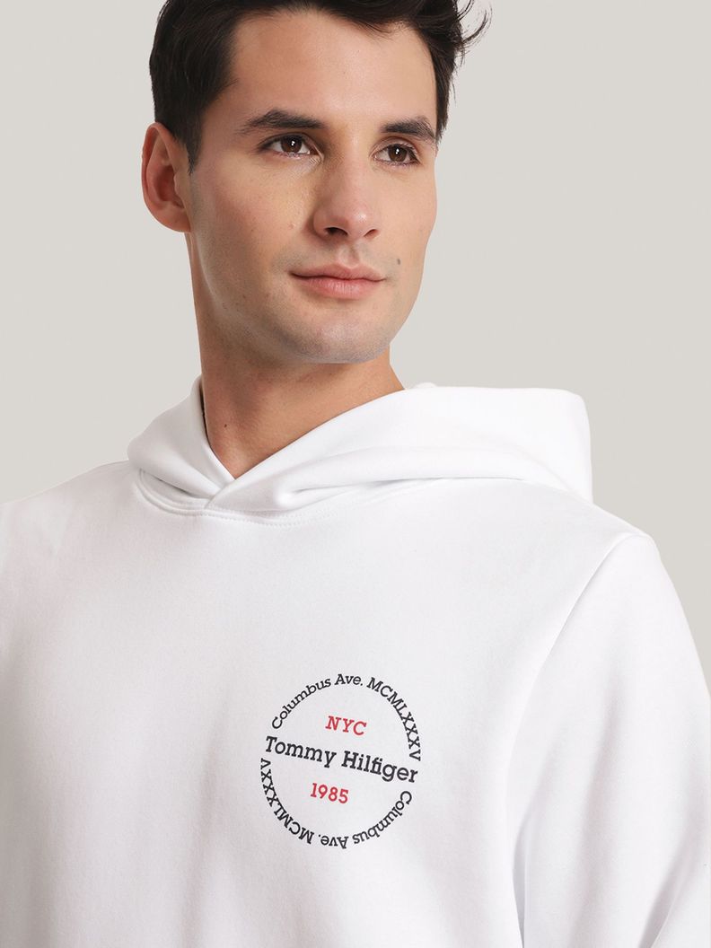 Polerón Hoodie Con Logo Chest Blanco Tommy Hilfiger-3