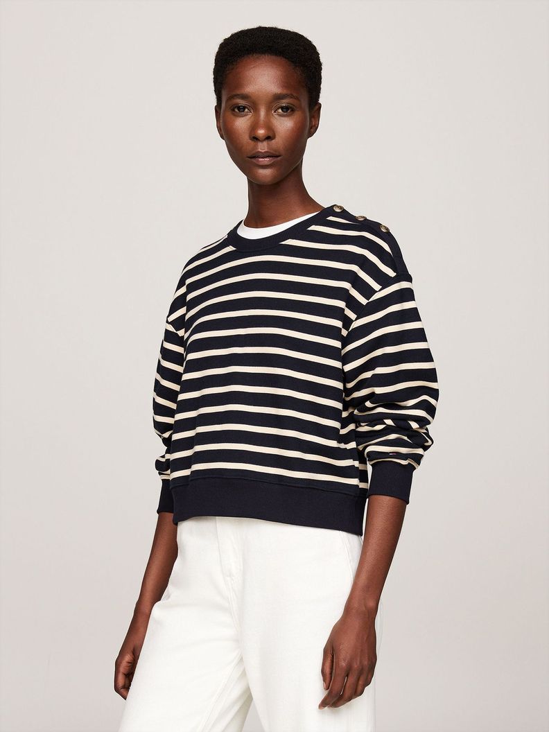 Polerón Con Botones Con Escudo Negro Tommy Hilfiger-0