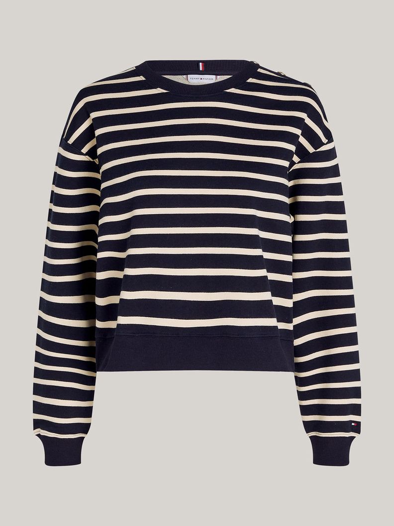 Polerón Con Botones Con Escudo Negro Tommy Hilfiger-4