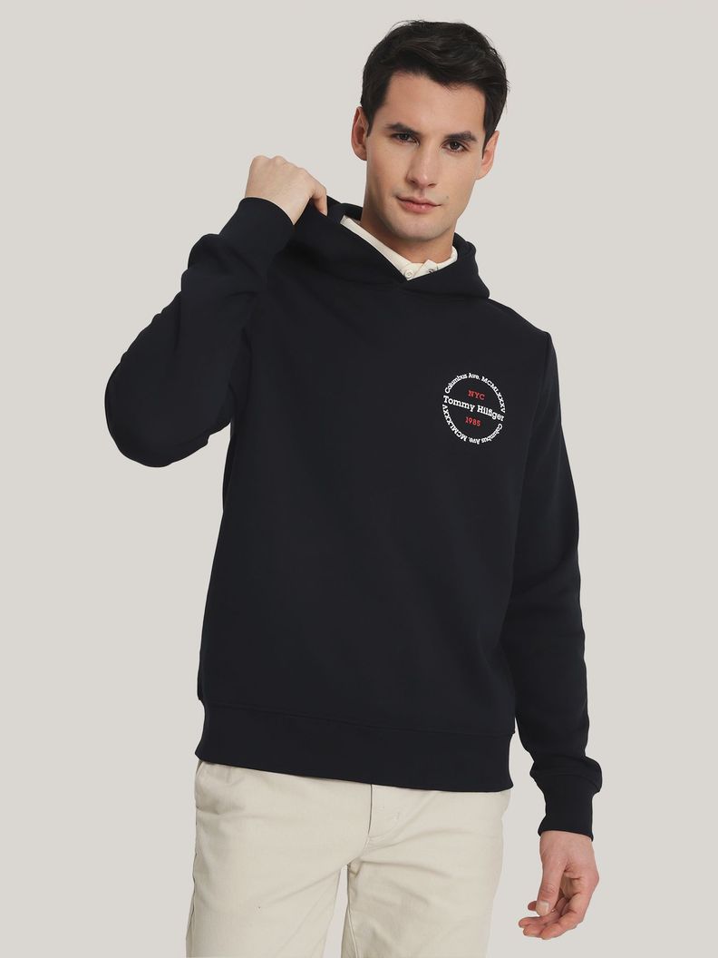 Polerón Hoodie Con Logo Chest Azul Tommy Hilfiger-0