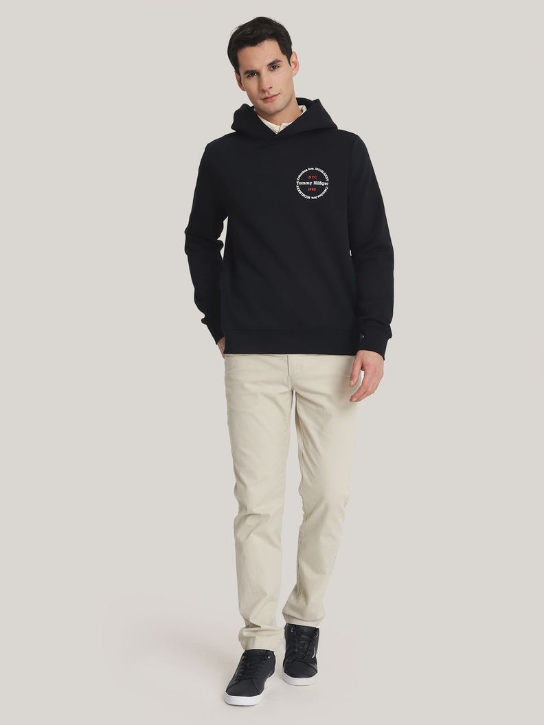 Polerón Hoodie Con Logo Chest Azul Tommy Hilfiger-1